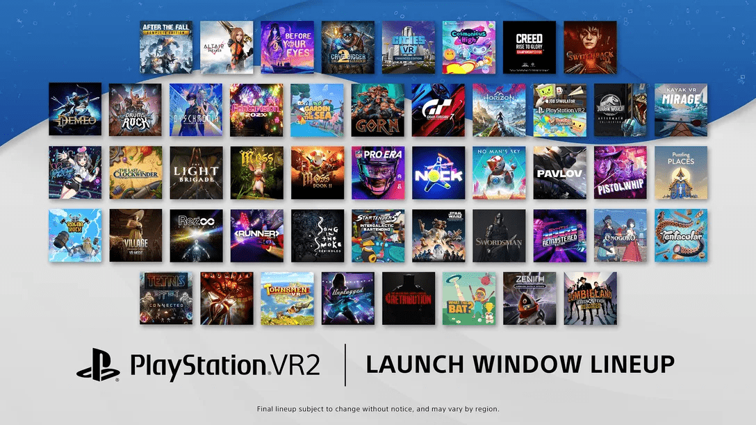 揭露8款全新的PS VR2作品，上市期間的陣容現已達39款遊戲