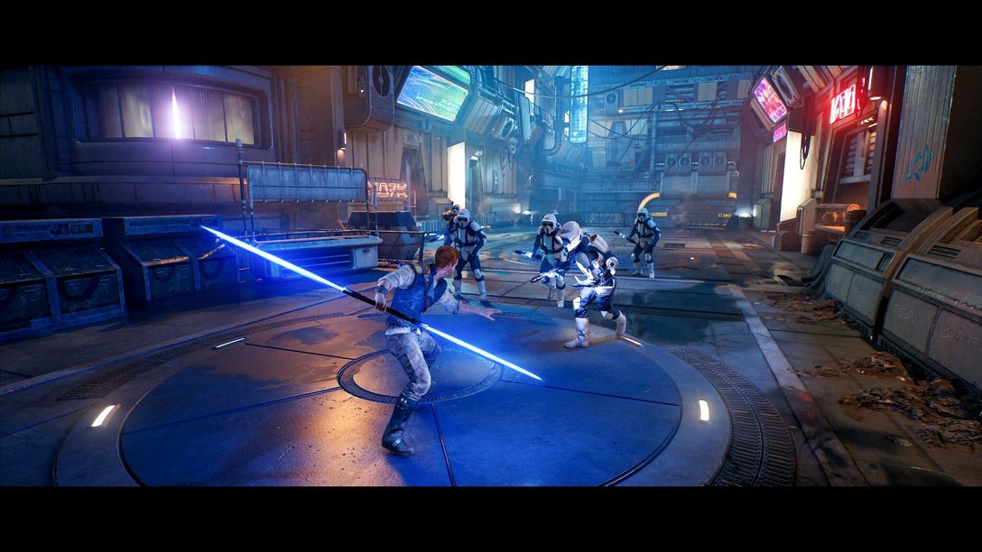 在《STAR WARS Jedi: Survivor》当中，透过 PS5 的触觉回馈和自适应扳机体验原力的震撼